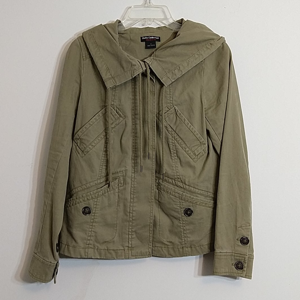 Dalia Collection Tan/Safari Hooded Jacket sz S
